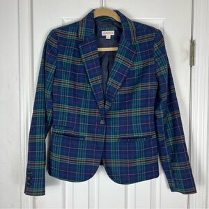 Merona Vintage Plaid Blazer Jacket Sz 2